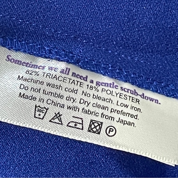 M.M. LaFleur Blue Taylor Dress Women’s +1 Twist Knot Front Pocket Office Chic - Picture 9 of 9